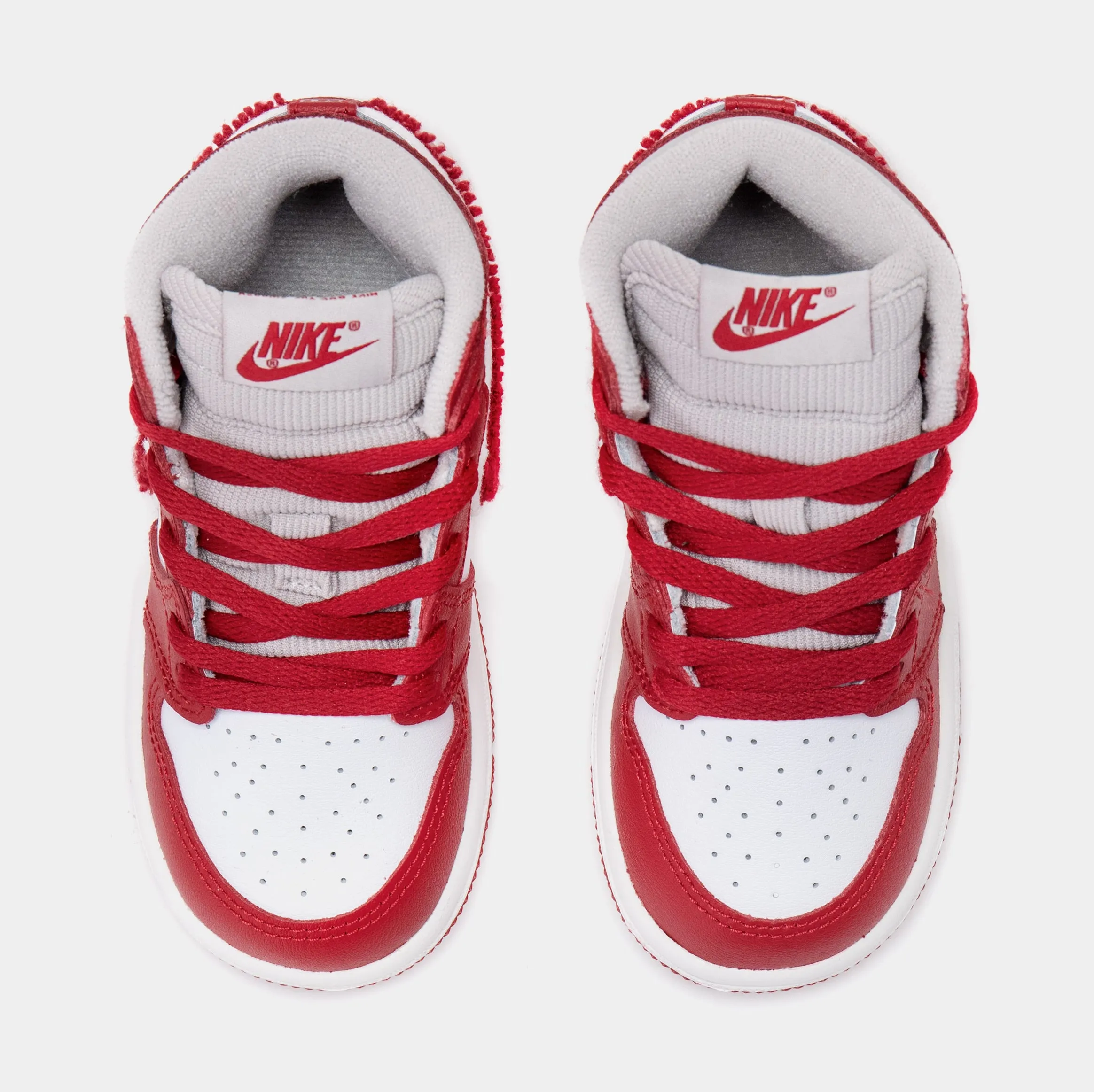 Air Jordan 1 High OG Infant Toddler Lifestyle Shoes (Red/Grey)