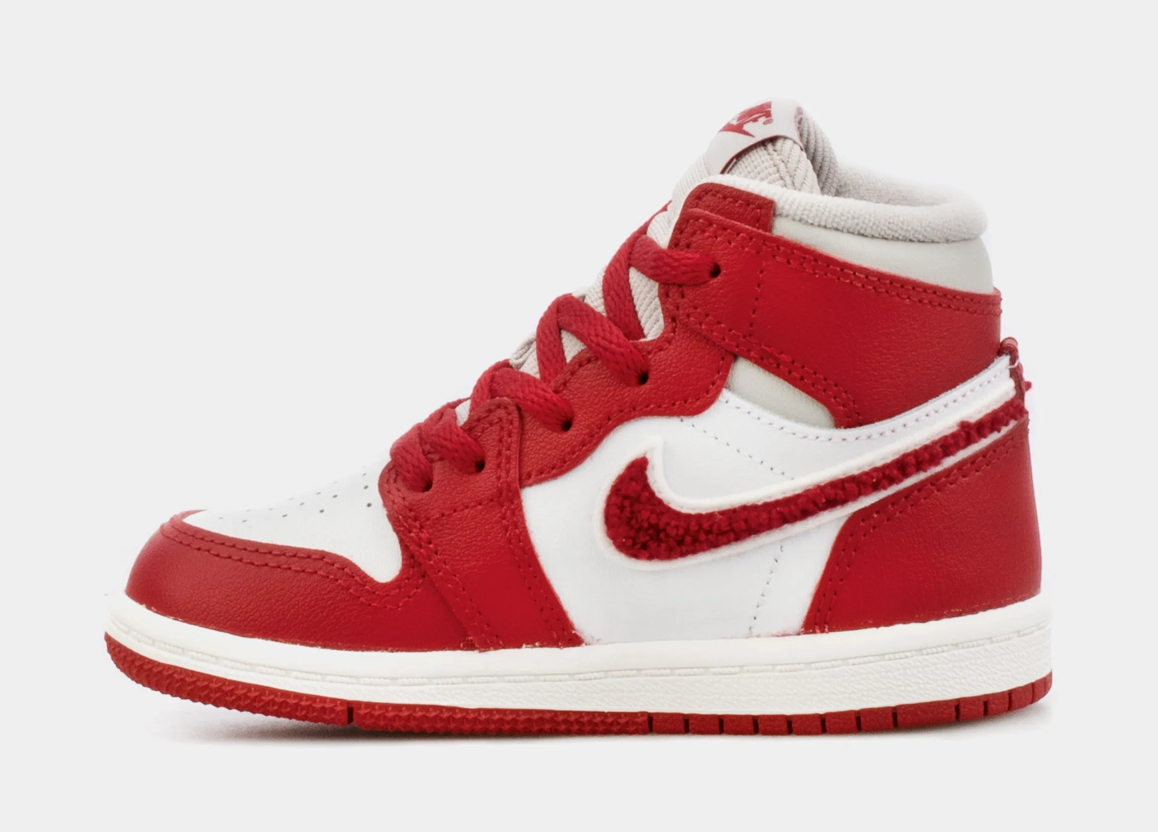 Air Jordan 1 High OG Infant Toddler Lifestyle Shoes (Red/Grey)