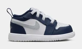 Air Jordan 1 Low ALT Infant Toddler Lifestyle Shoes (White/Midnight Navy/Wolf Grey)