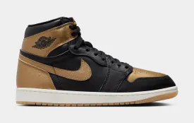 Air Jordan 1 Retro High OG Black And Gold Mens Lifestyle Shoes (Black/Metallic Gold/Sail)