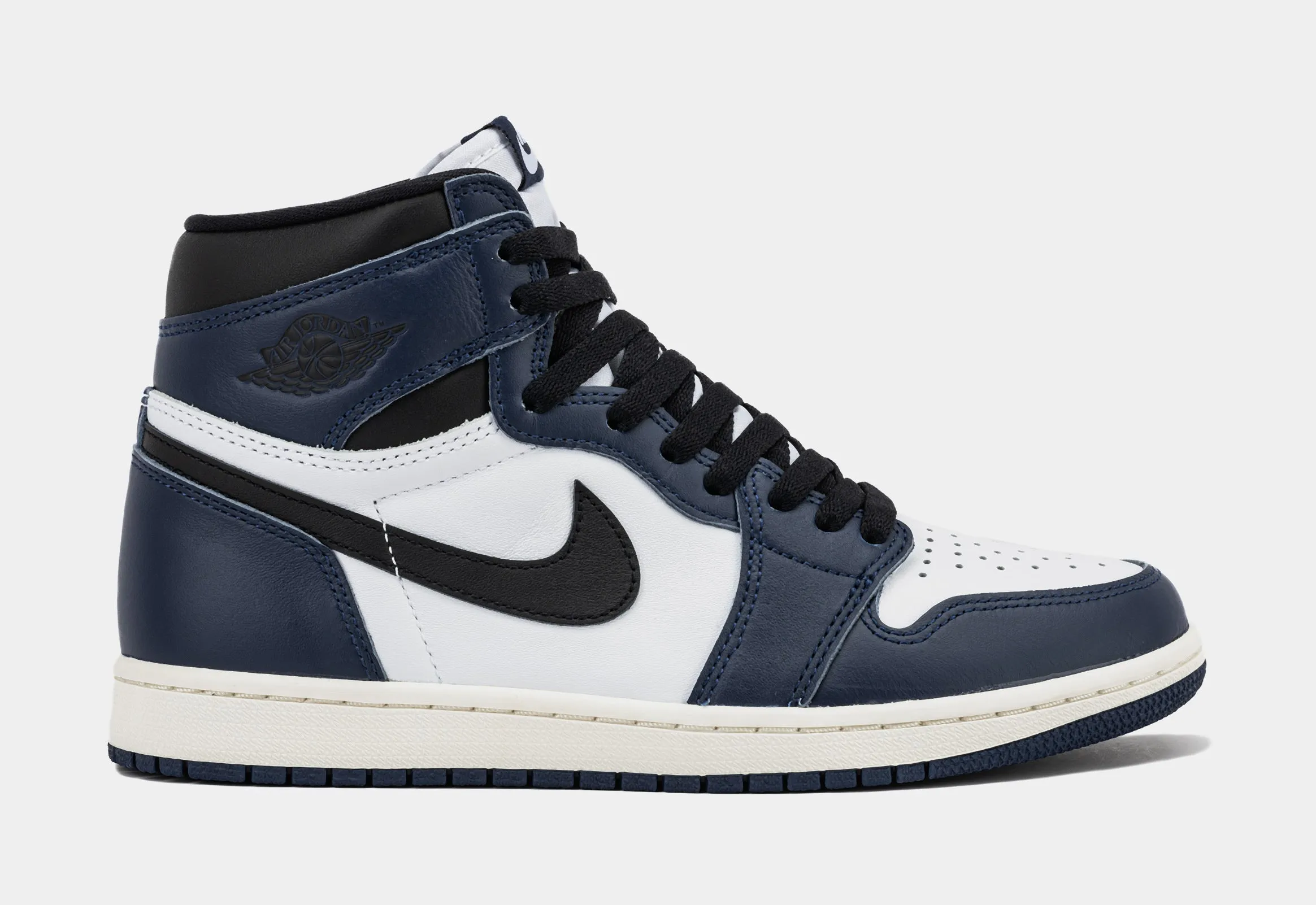 Air Jordan 1 Retro High OG Midnight Navy Mens Lifestyle Shoes (Midnight Navy/Black/White/Sail)