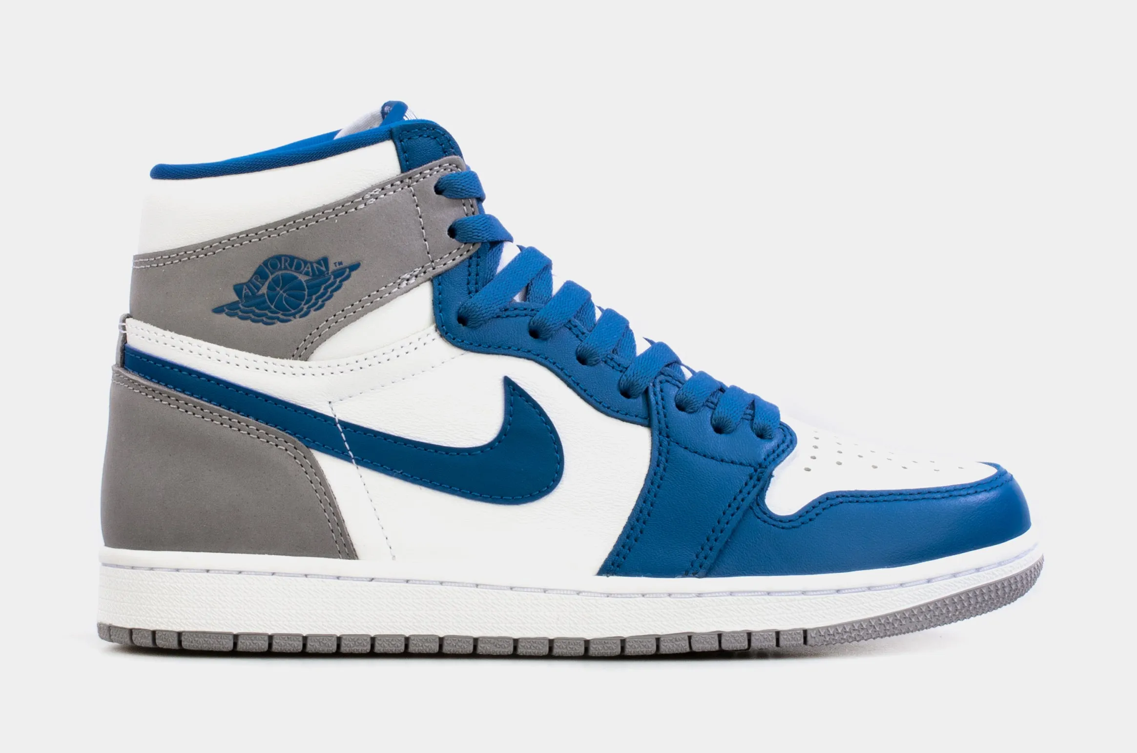 Air Jordan 1 Retro High OG True Blue Mens Lifestyle Shoes (Blue/White) Free Shipping