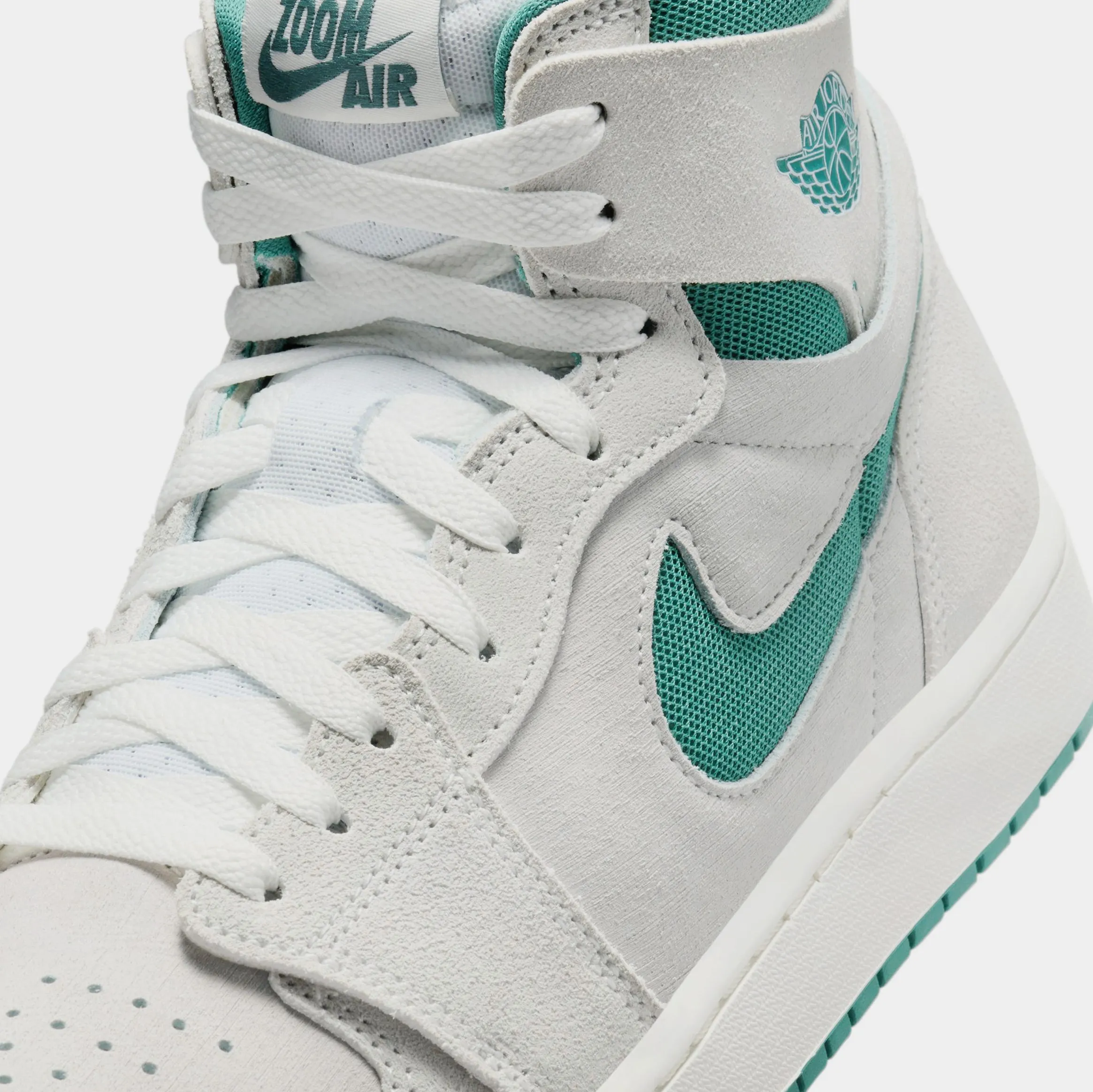 Air Jordan 1 Zoom CMFT 2 Mens Lifestyle Shoes (Summit White/Oxidized Green/Bicoastal)