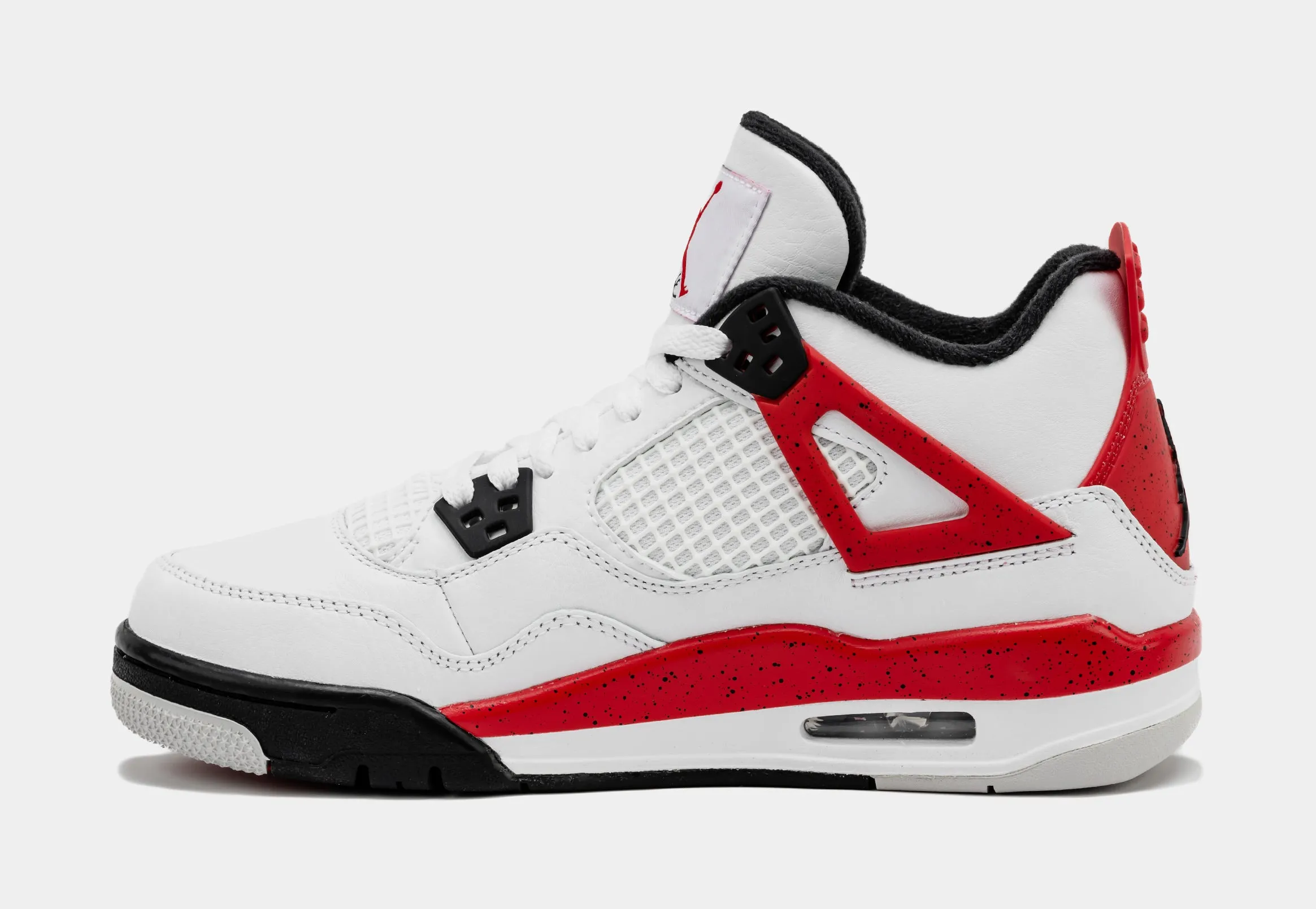 Air Jordan 4 Retro Red Cement Grade School Lifestyle Shoes (White/Red) Free Shipping