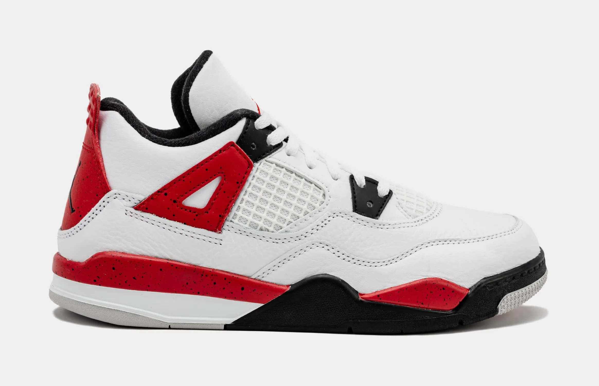 Air Jordan 4 Retro Red Cement Preschool Lifestyle Shoes (White/Red) Free Shipping