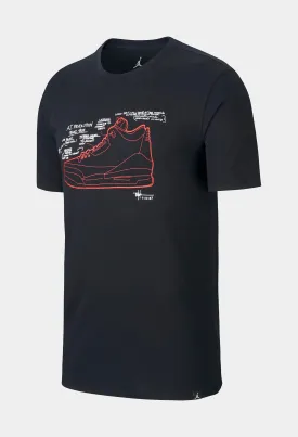 Air Jordan Retro 3 Mens T-Shirt (Black)