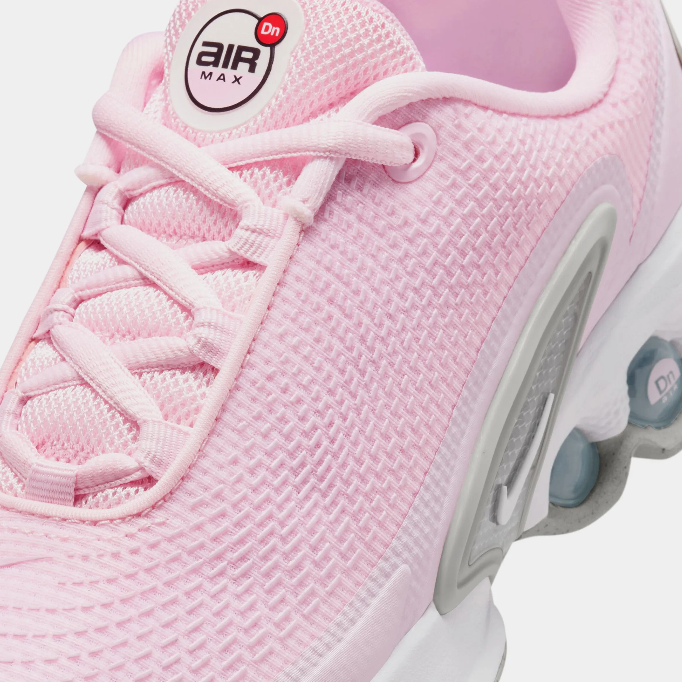 Air Max DN Pink Foam Grade School Running Shoes (Pink Foam/Pale Pink/White)