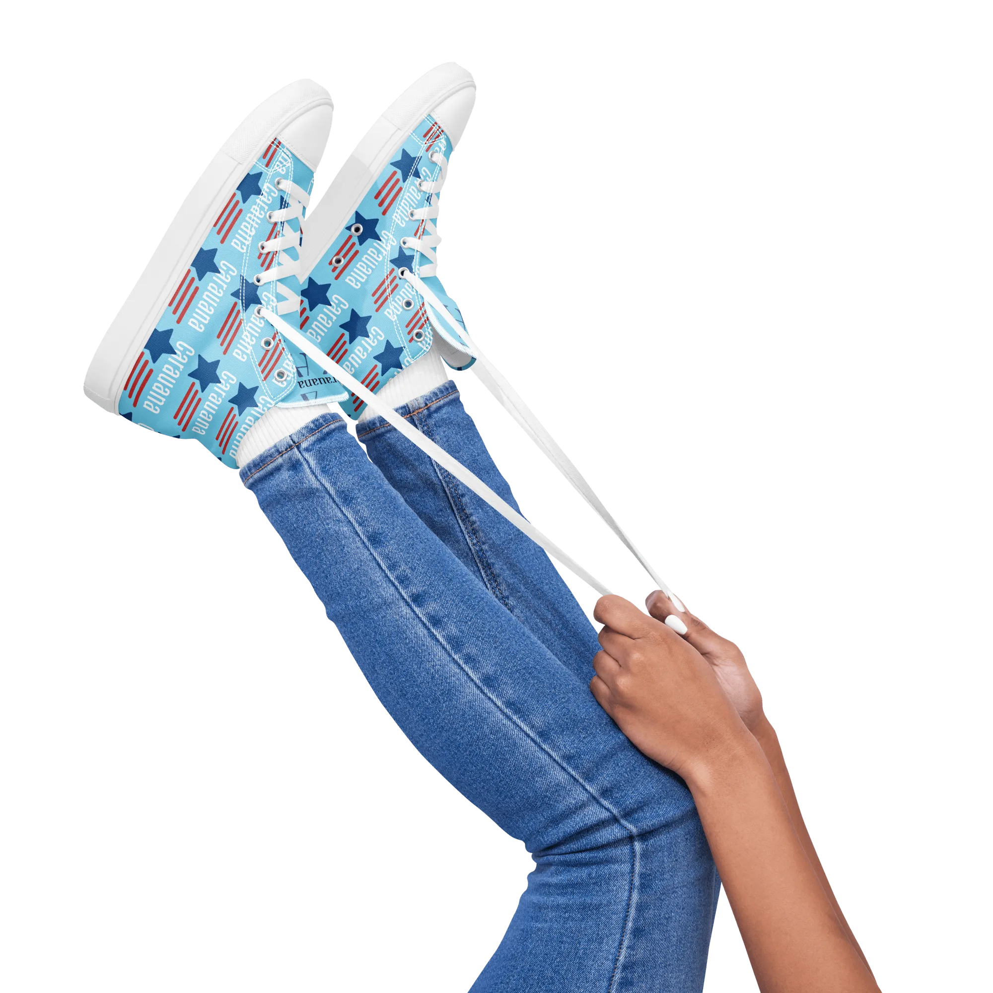 CARAUANA Hip Hop canvas shoes sky blue USA