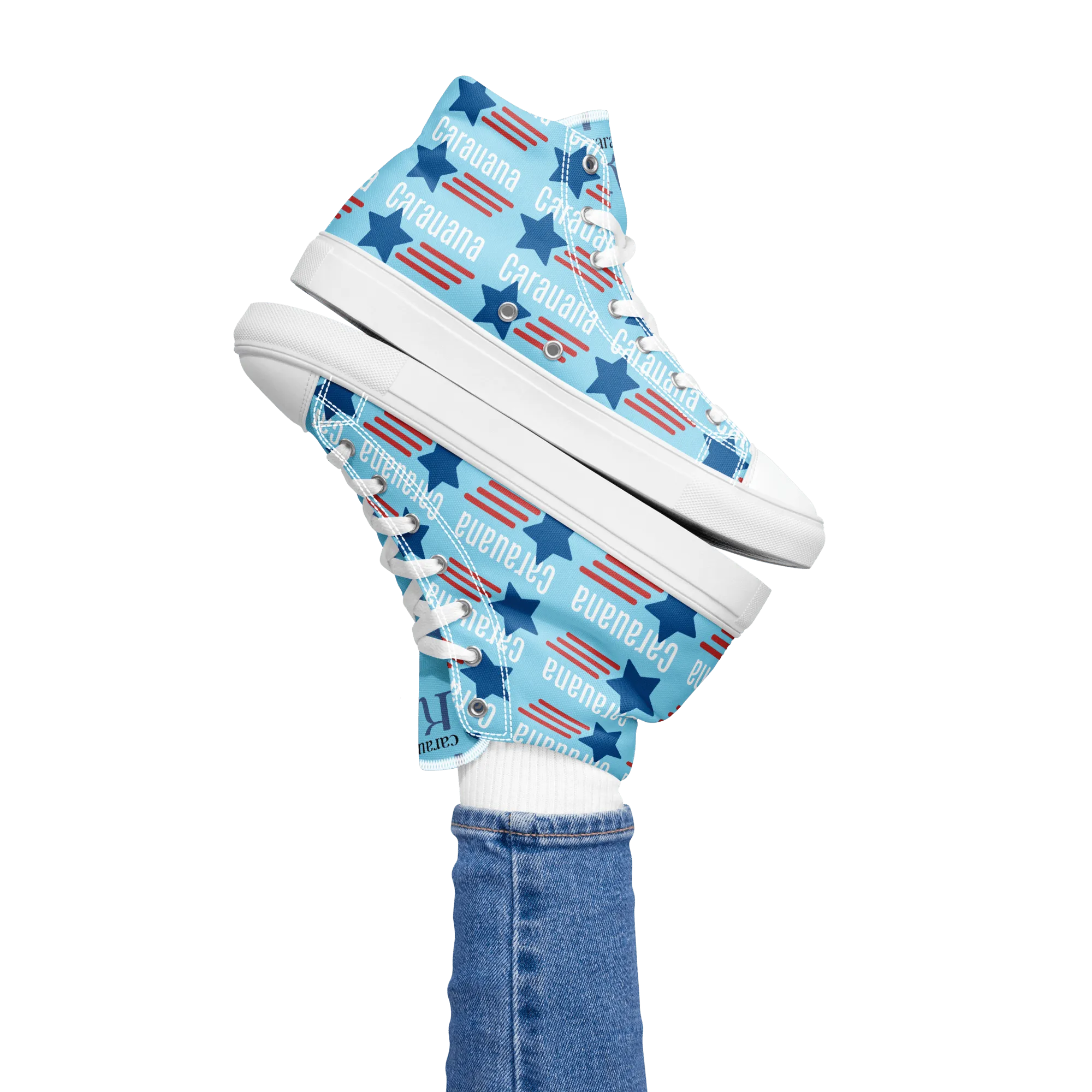 CARAUANA Hip Hop canvas shoes sky blue USA