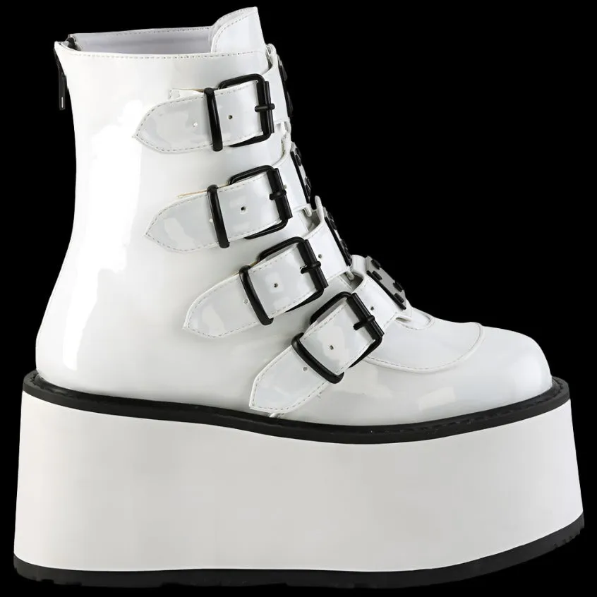 DemoniaCult DAMNED 105 Boots White