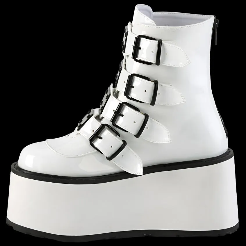 DemoniaCult DAMNED 105 Boots White