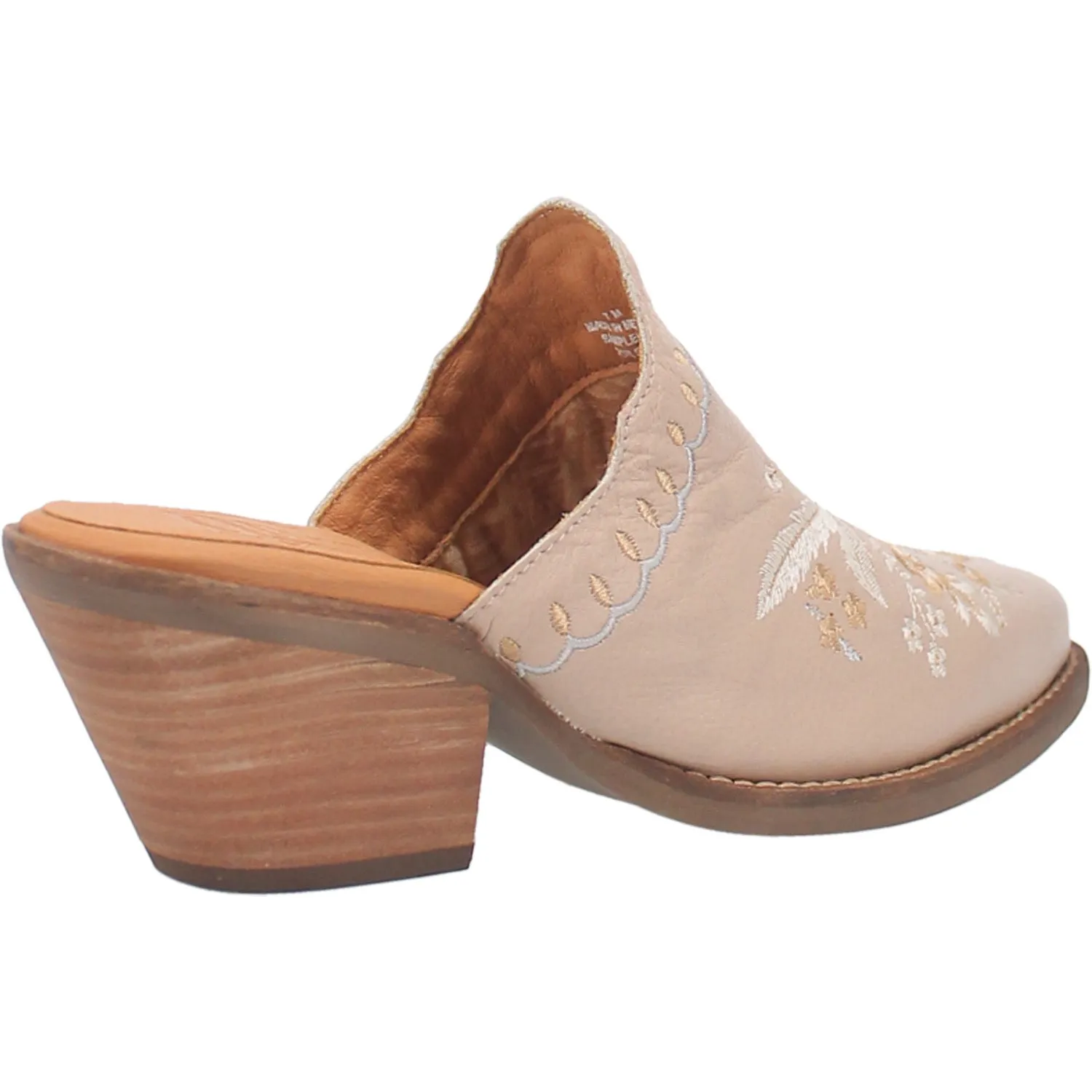 Dingo Womens Wildflower Mule Mule Shoes Leather Sand