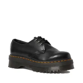 Dr Martens - 1461 Quad Polished Smooth Platform Shoe Black 3 Eye