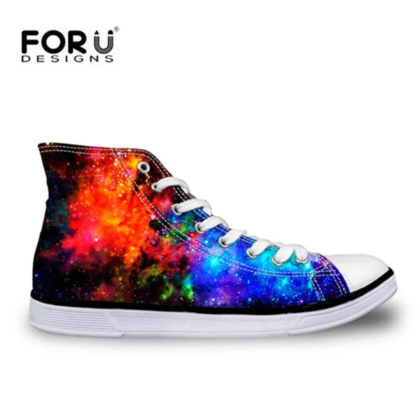 FORUDESIGNS Cool Men's High Top Canvas Shoes Classic High-top Flat Shoe Casual Men Lace-up Vulcanized Shoes for Male Zapatos Man