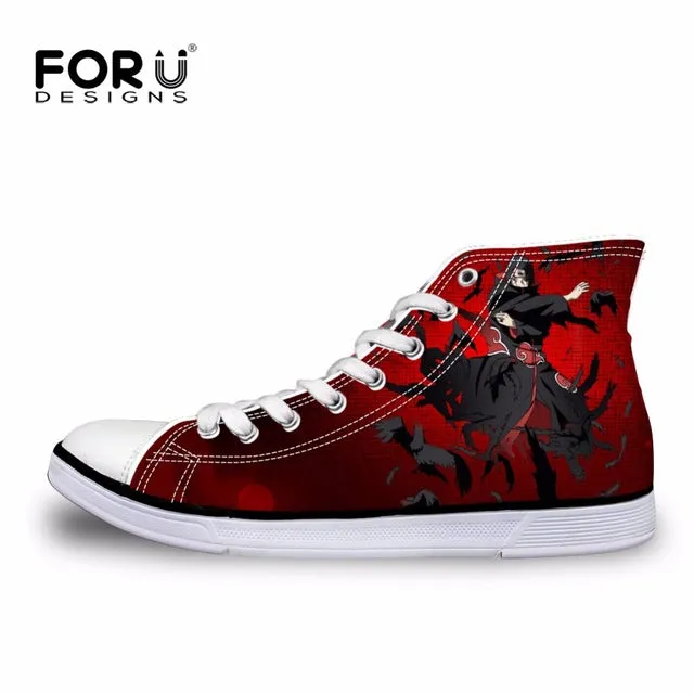 FORUDESIGNS Cool Men's High Top Canvas Shoes Classic High-top Flat Shoe Casual Men Lace-up Vulcanized Shoes for Male Zapatos Man