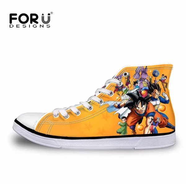 FORUDESIGNS Cool Men's High Top Canvas Shoes Classic High-top Flat Shoe Casual Men Lace-up Vulcanized Shoes for Male Zapatos Man