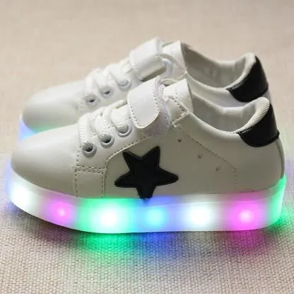 Girls shoes kids fashion leisure comfortable autumn bright basket Led boys 7 colour glowing sneakers children shoes with light 5