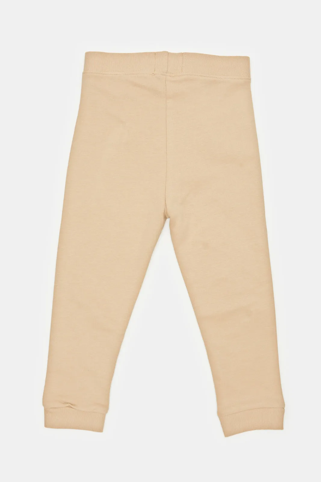 Infant Boys Beige Plain Active Pants