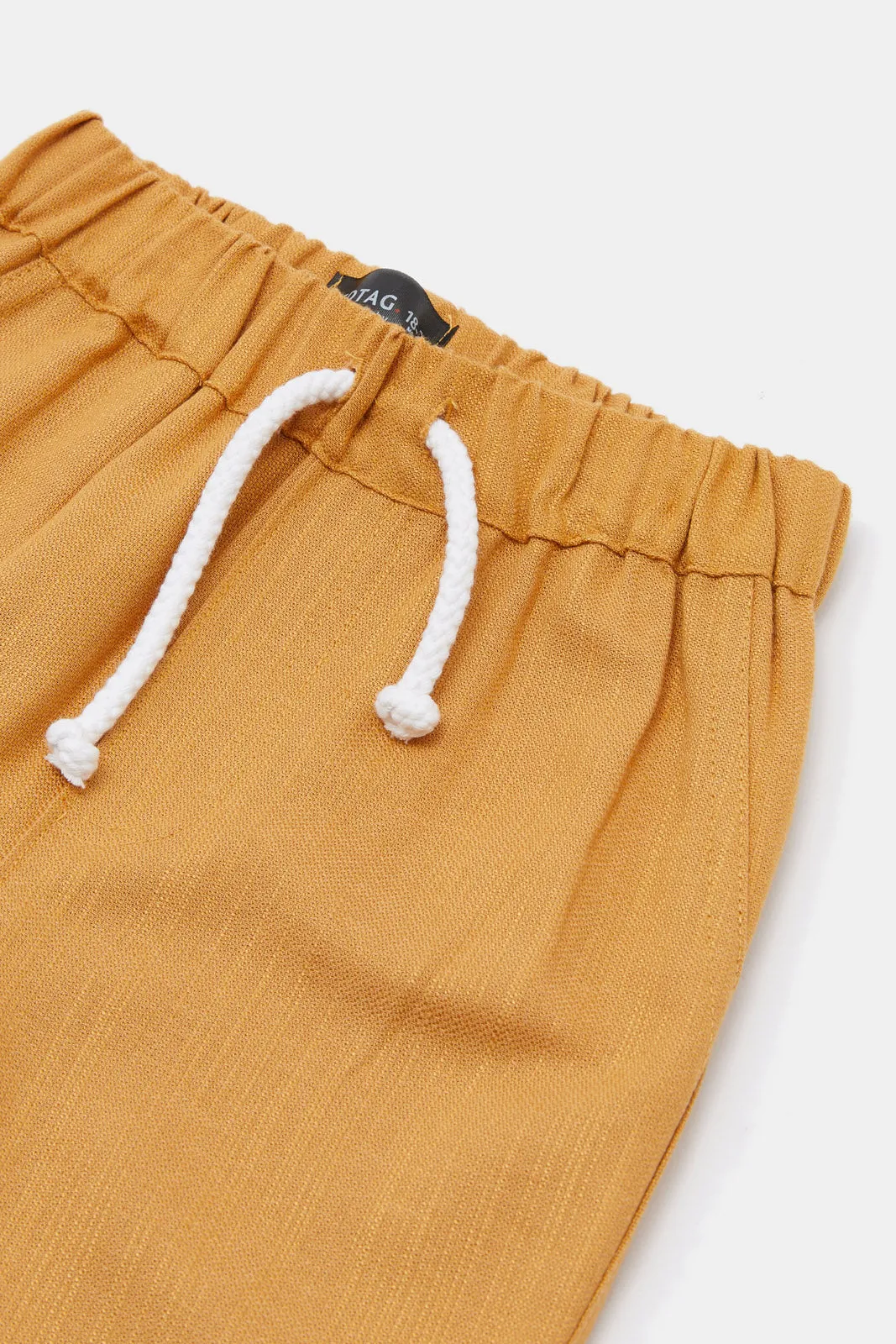 Infant Boys Mustard Linen Trouser