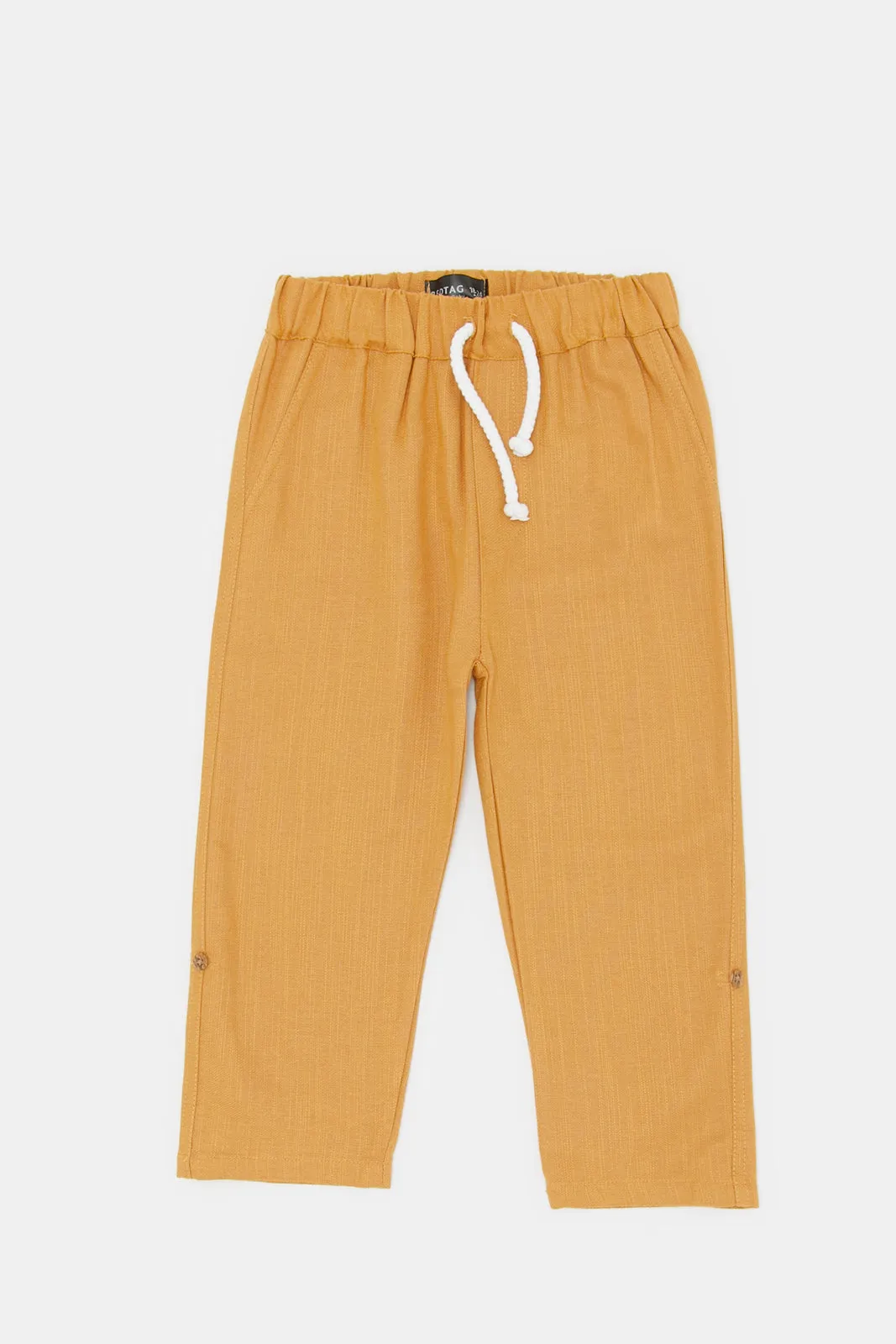 Infant Boys Mustard Linen Trouser