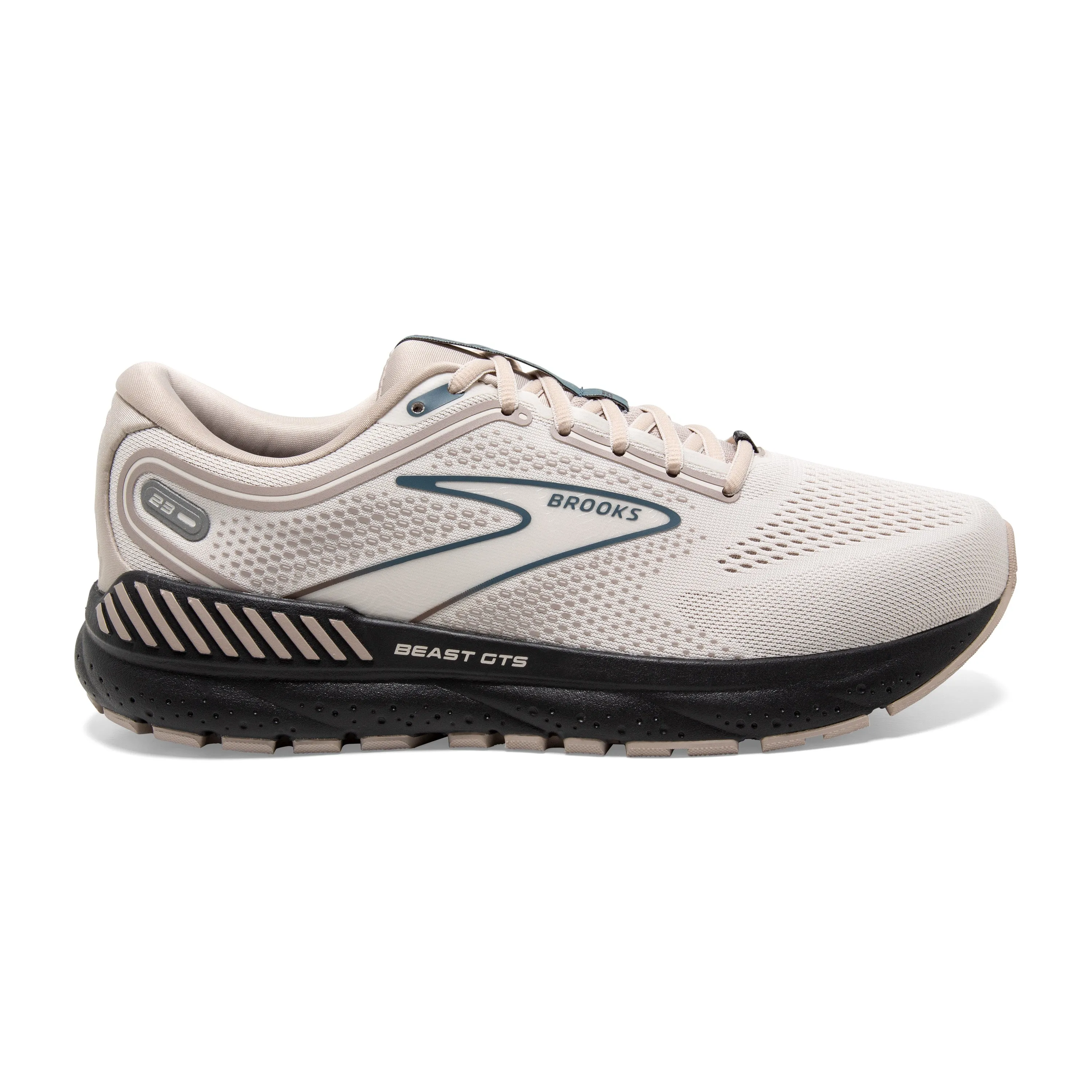 Men's Brooks Beast GTS 23 Color: Chateau Grey/ White / Blue