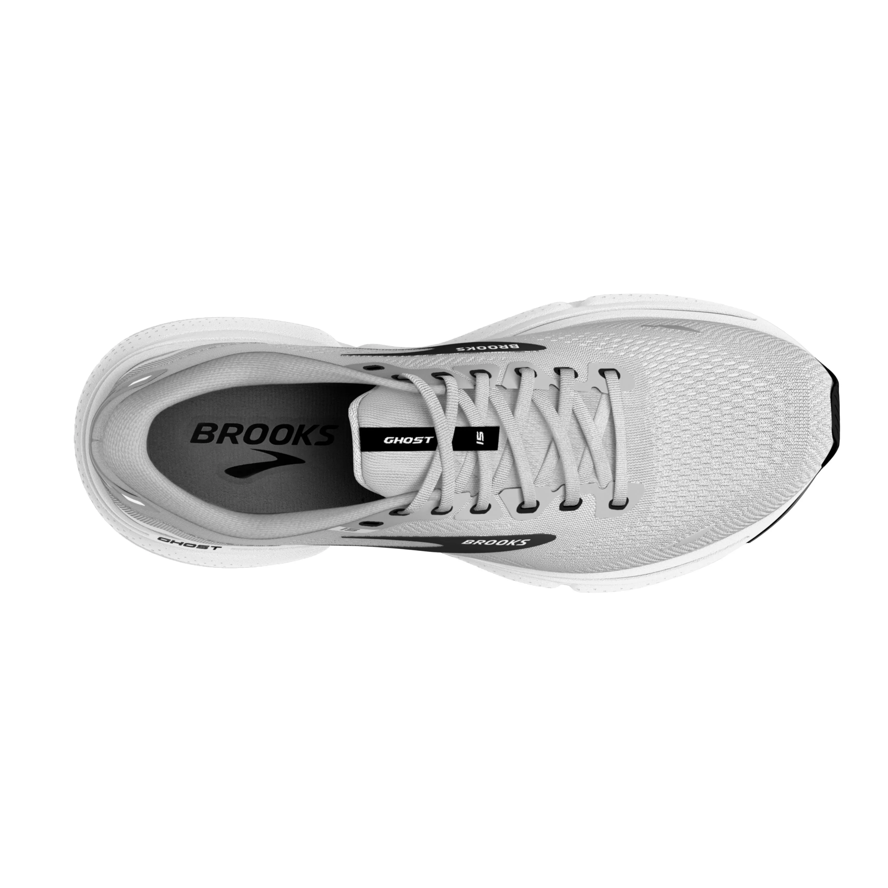 Men's Brooks Ghost 15 Color: Alloy/Oyster/Black (WIDE WIDTH)