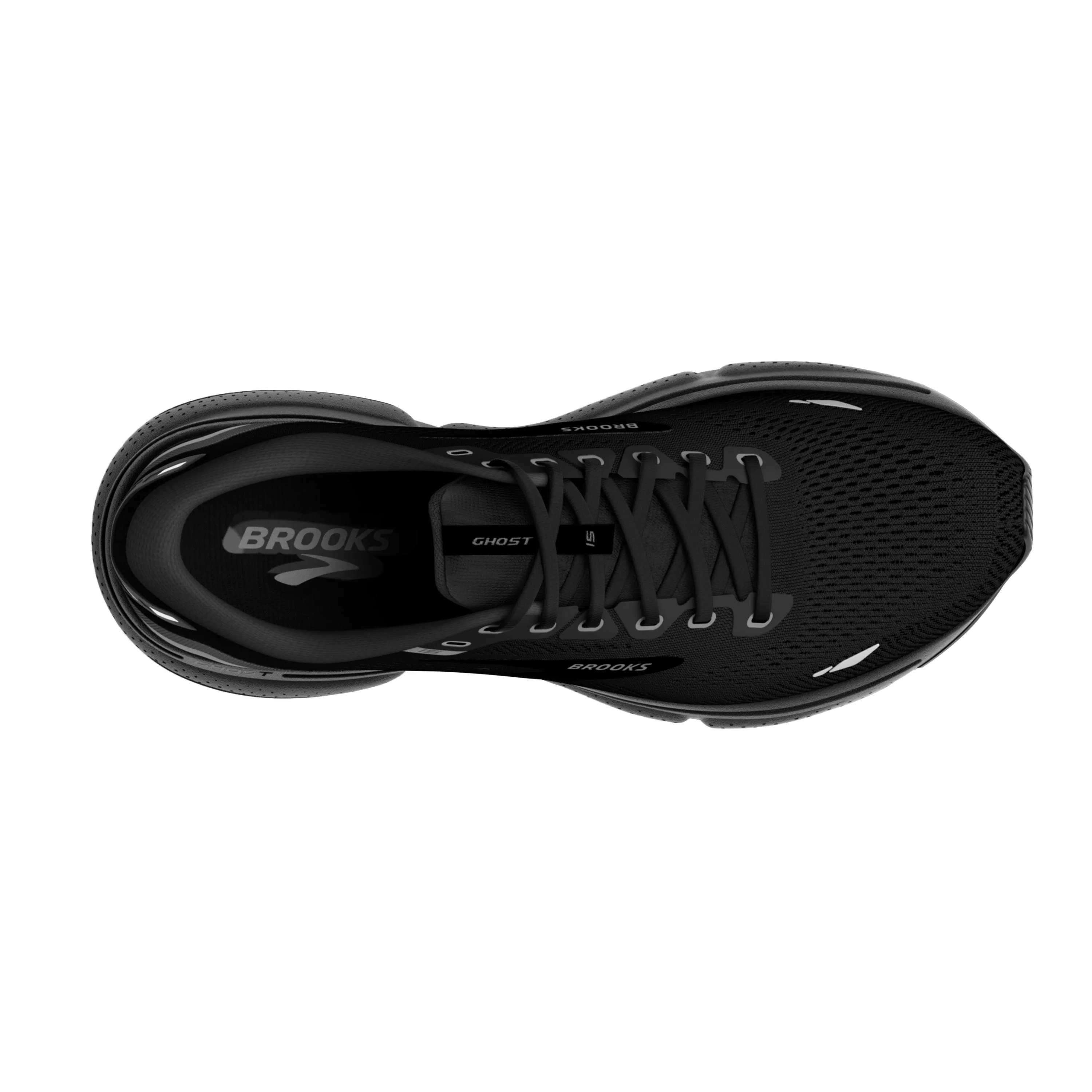 Men's Brooks Ghost 15 Color: Black/Black/Ebony