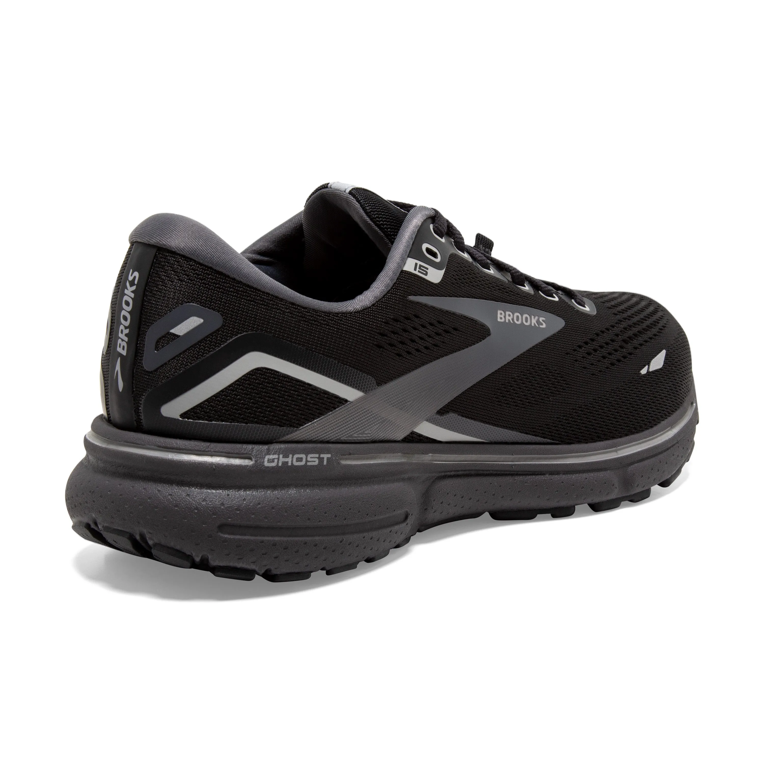 Men's Brooks Ghost 15 GTX Color: Black/Blackened Pearl/Alloy