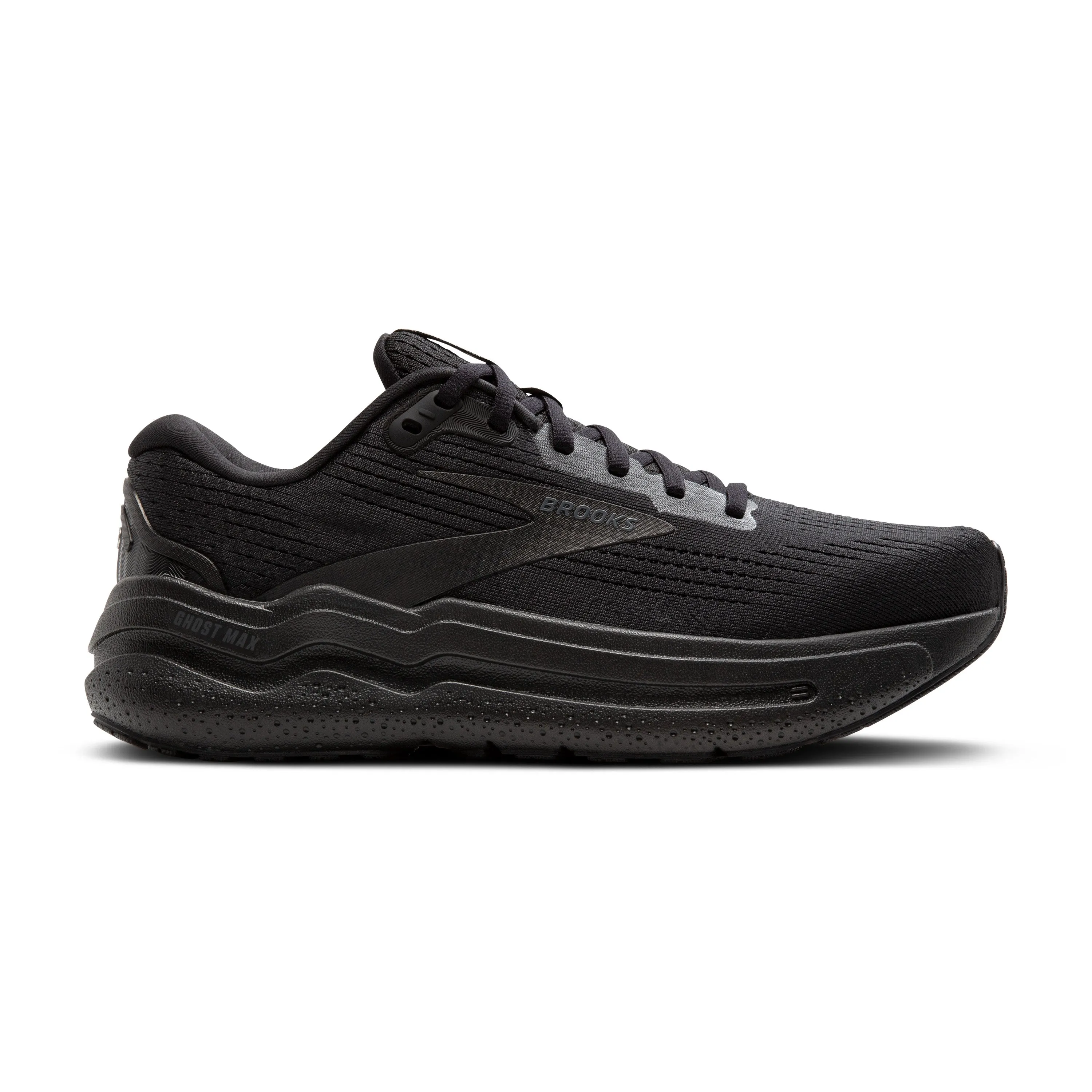 Men's Brooks Ghost Max 2 Color: Black/Black/Ebony (EXTRA WIDE WIDTH)