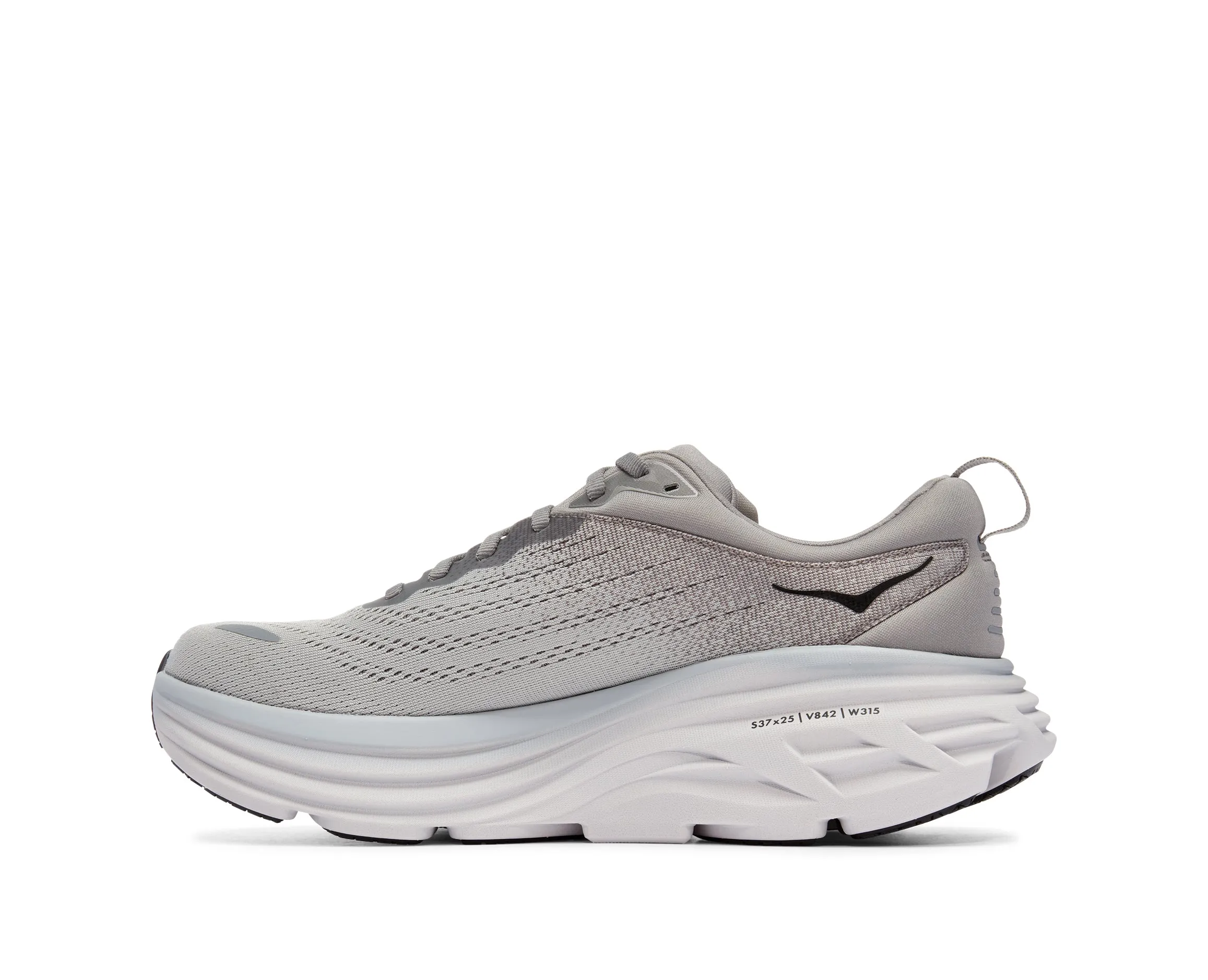 Men's Hoka Bondi 8 Color: Sharkskin/Harbor Mist (EXTRA WIDE WIDTH)