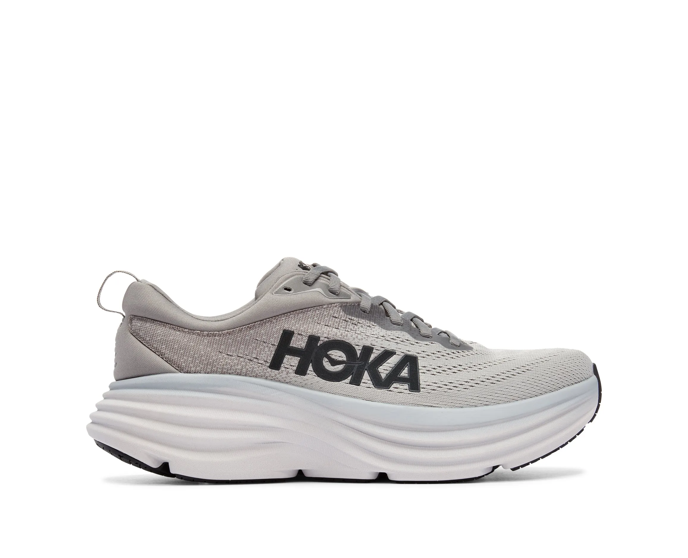 Men's Hoka Bondi 8 Color: Sharkskin/Harbor Mist (EXTRA WIDE WIDTH)