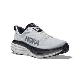 Men's Hoka Bondi 8 Color: White / Black (WIDE WIDTH)