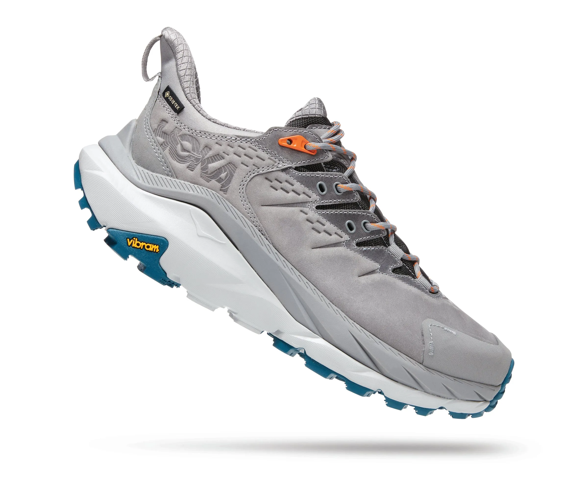 Men's Hoka Kaha 2 Low GTX Color: Sharkskin / Blue Coral