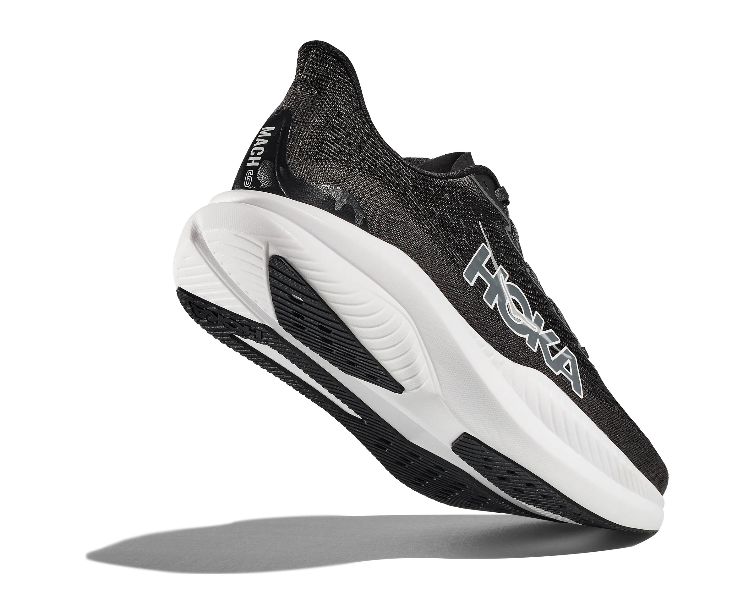 Men's Hoka Mach 6 Color: Black / White