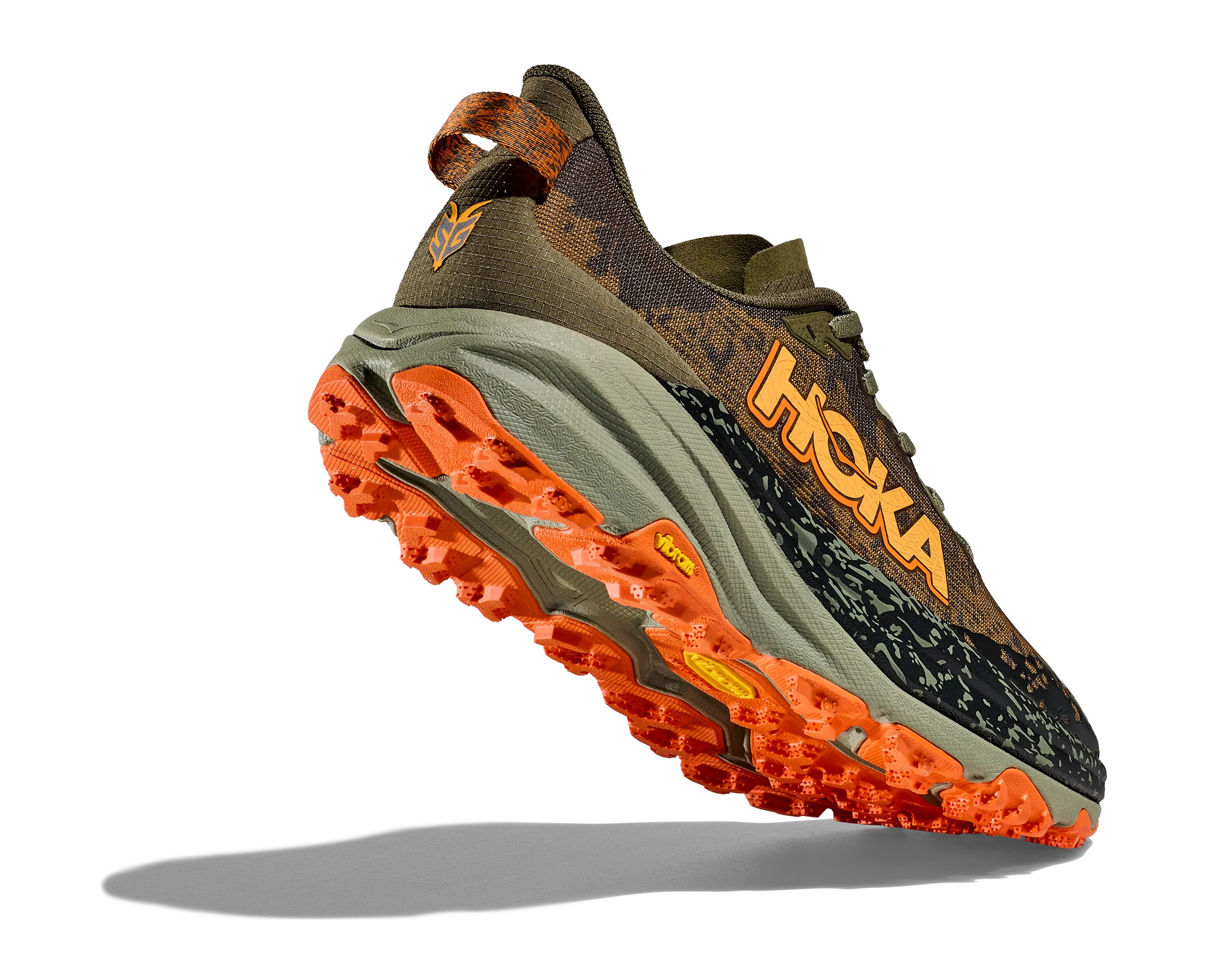 Men's Hoka Speedgoat 6 Color: Ant Olive/ Squash (WIDE WIDTH)