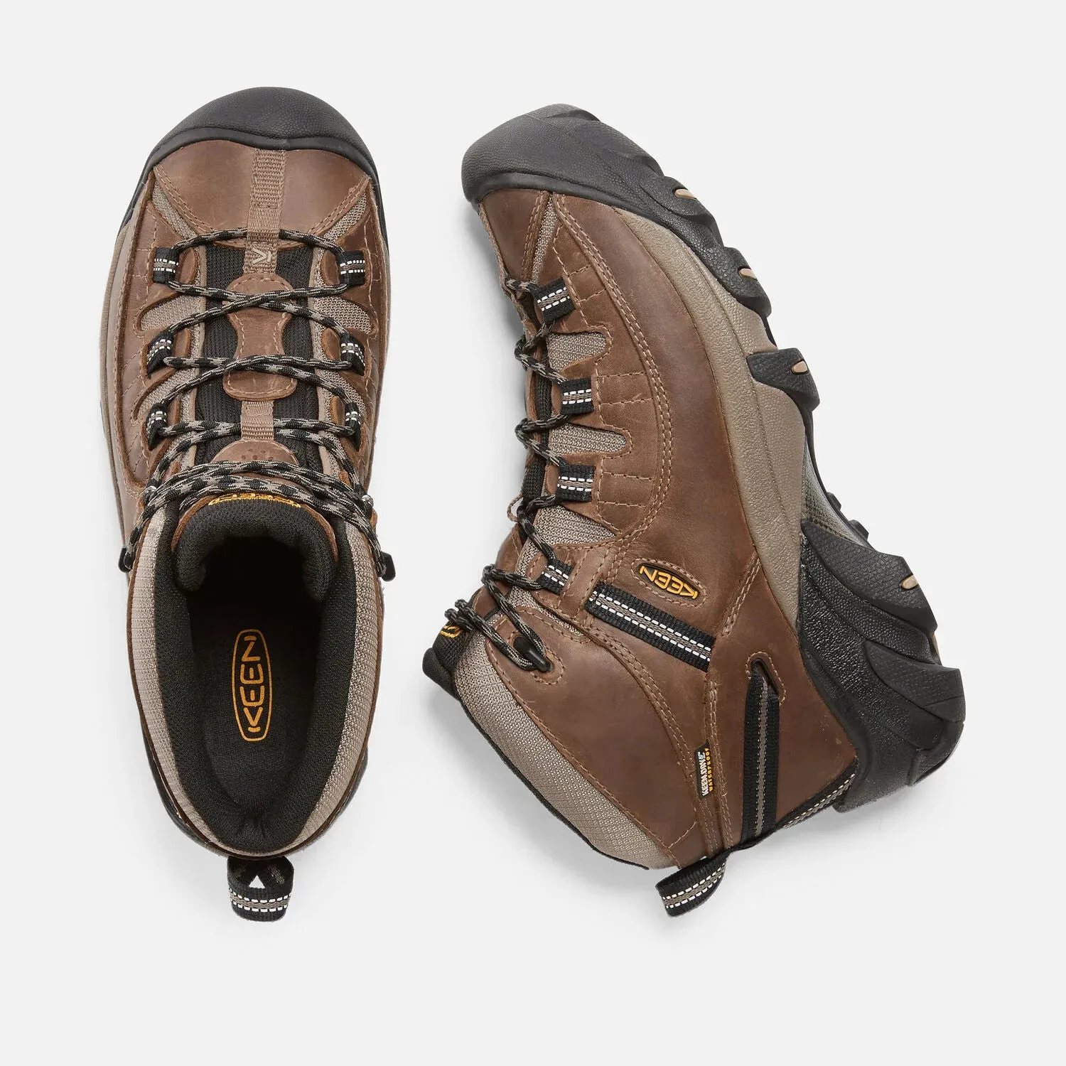 Men's Keen Targhee II Mid Waterproof Hiking Boots Color: Shitake/ Brindle