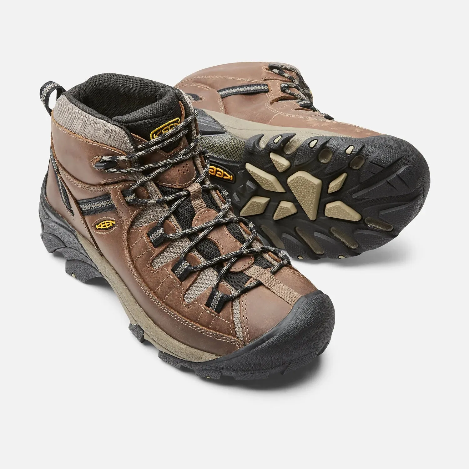 Men's Keen Targhee II Mid Waterproof Hiking Boots Color: Shitake/ Brindle