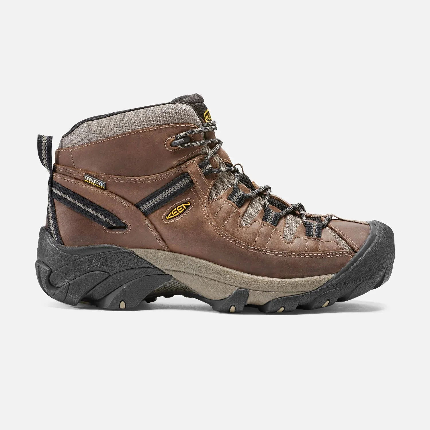 Men's Keen Targhee II Mid Waterproof Hiking Boots Color: Shitake/ Brindle