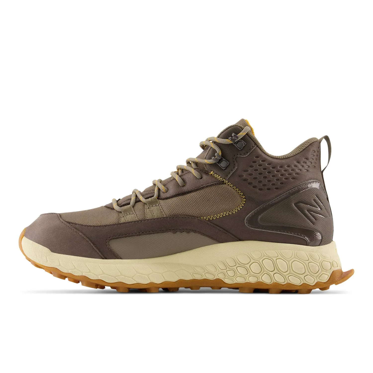 Men's New Balance Fresh Foam X Hierro Mid GTX Color: Wren with Bungee and Golden Hour