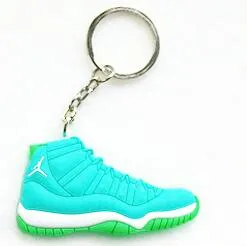 Mini Silicone Shoes Jordan 11 Keychain Key Chain Sneaker Car Key Holder Woman Men Bag Charm Accessories Key Rings Pendant Gifts