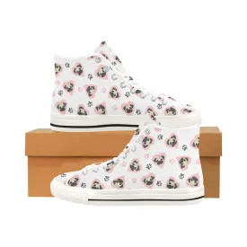 Pug heart Vancouver H Women's Canvas Shoes