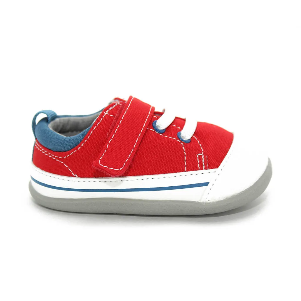 See Kai Run Stevie II Sneakers Red/Blue Infants Walkers Boys - Kids Shoes