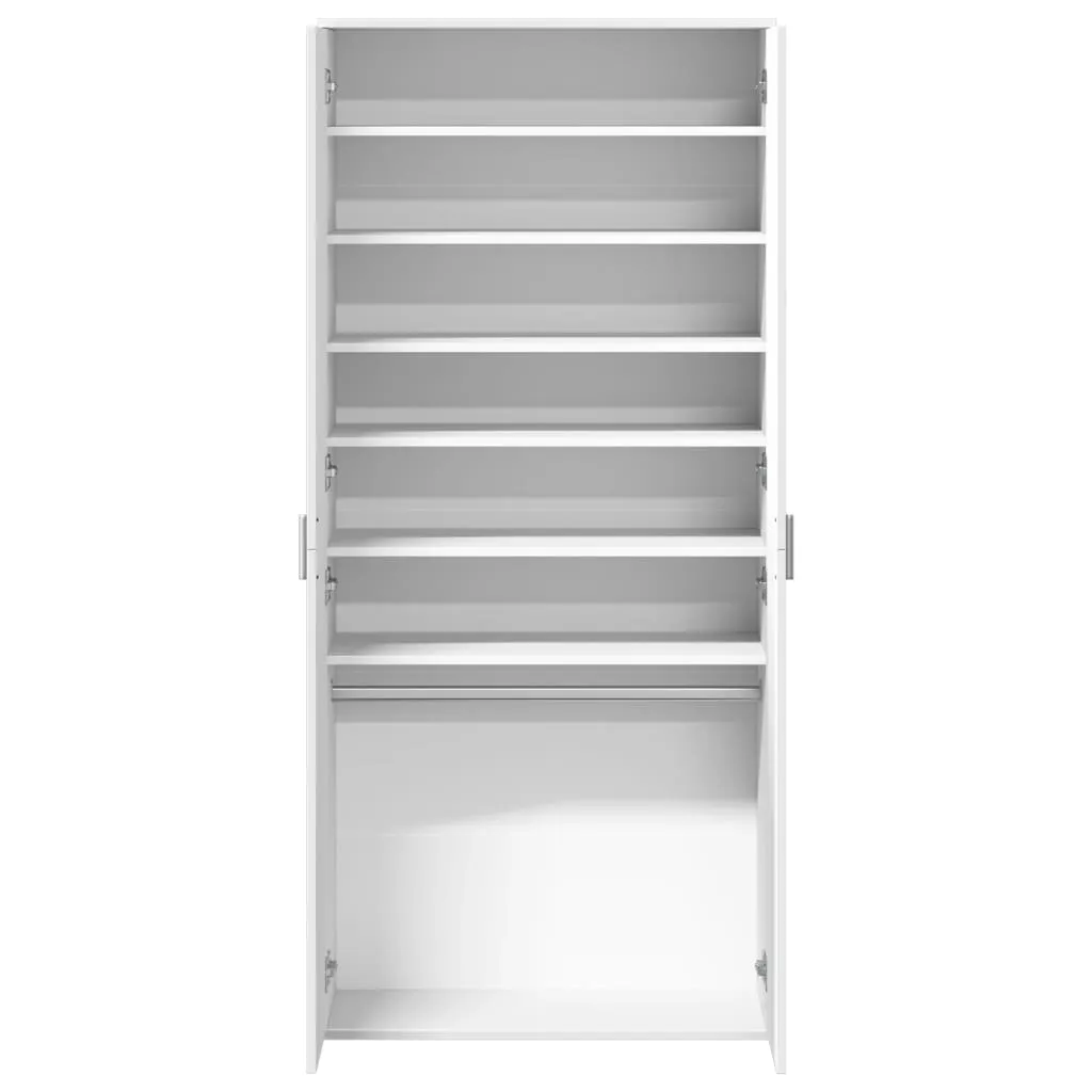 Shoe Cabinet White 80x39x178 cm Engineered Wood