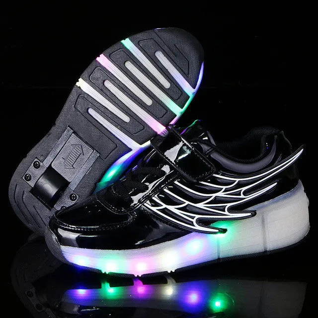 Size 28-37// Shoe led children's light Up Luminous Glowing Shoes Kids Sneakers for Girls&Boys