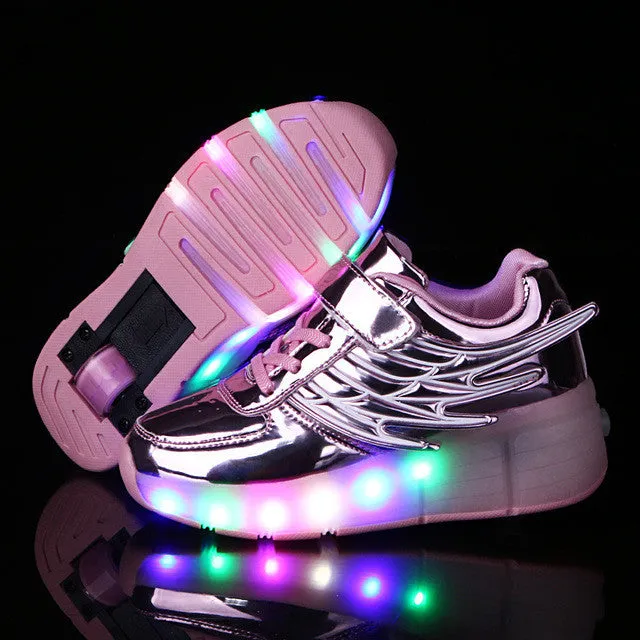 Size 28-37// Shoe led children's light Up Luminous Glowing Shoes Kids Sneakers for Girls&Boys