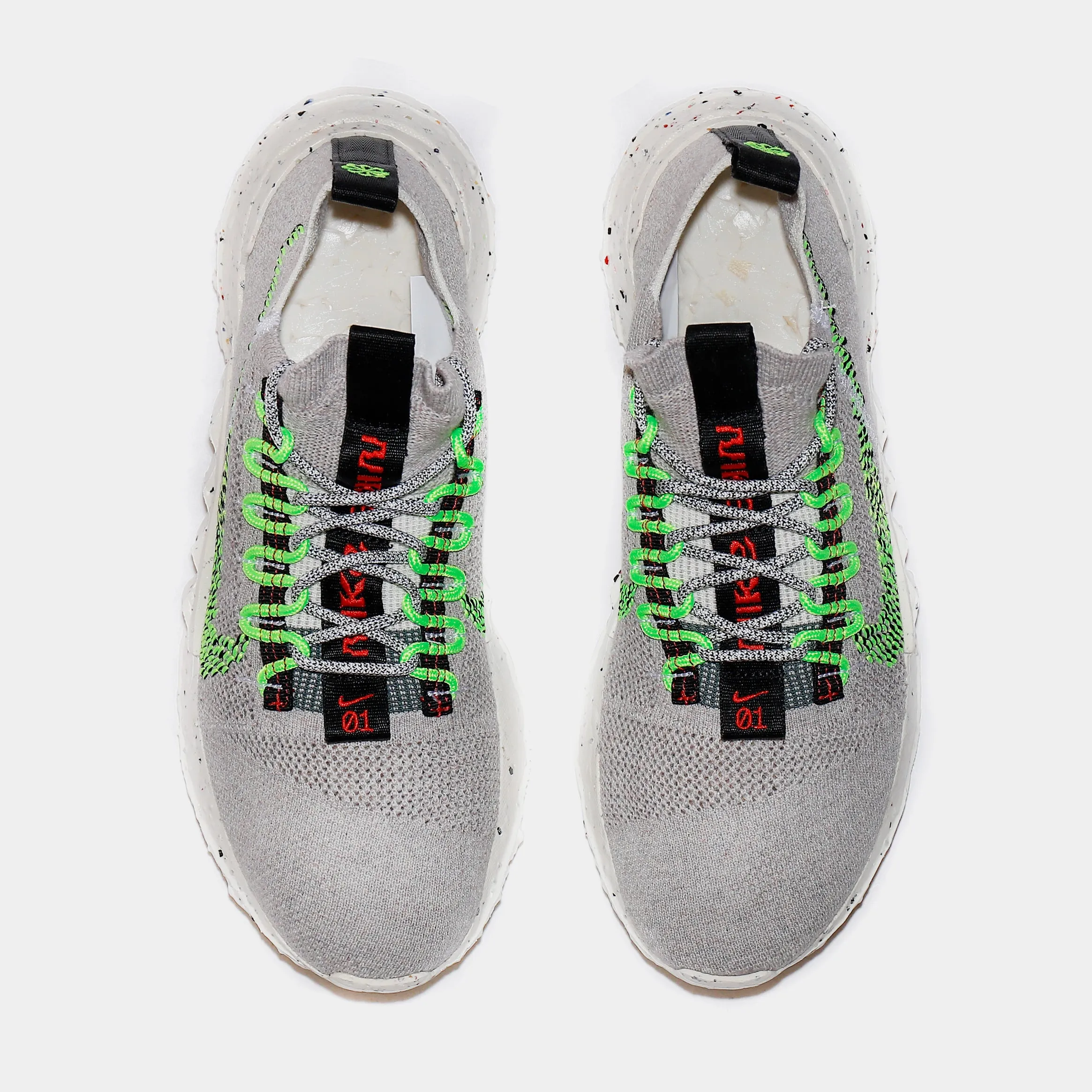 Space Hippie 01 Mens Running Shoes (Vast Grey/Electric Green)