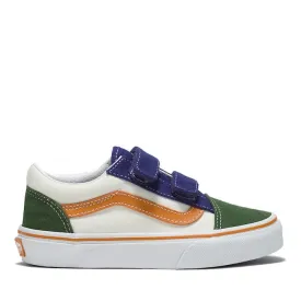 Vans Old Skool V Twill Block Multi White Youth US 2 ONLY - NOT RETURNABLE