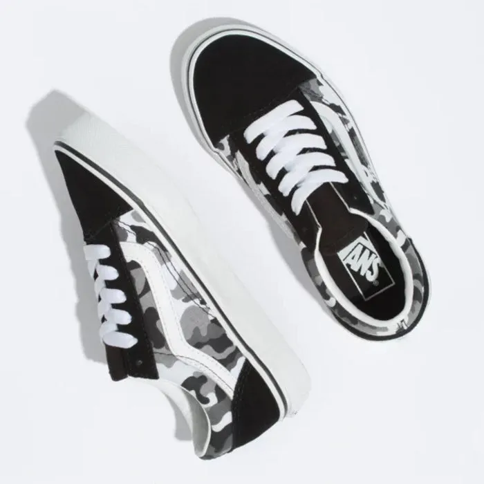 Vans - Old Skool - Youth's Primary Camo Black White NOT RETURNABLE