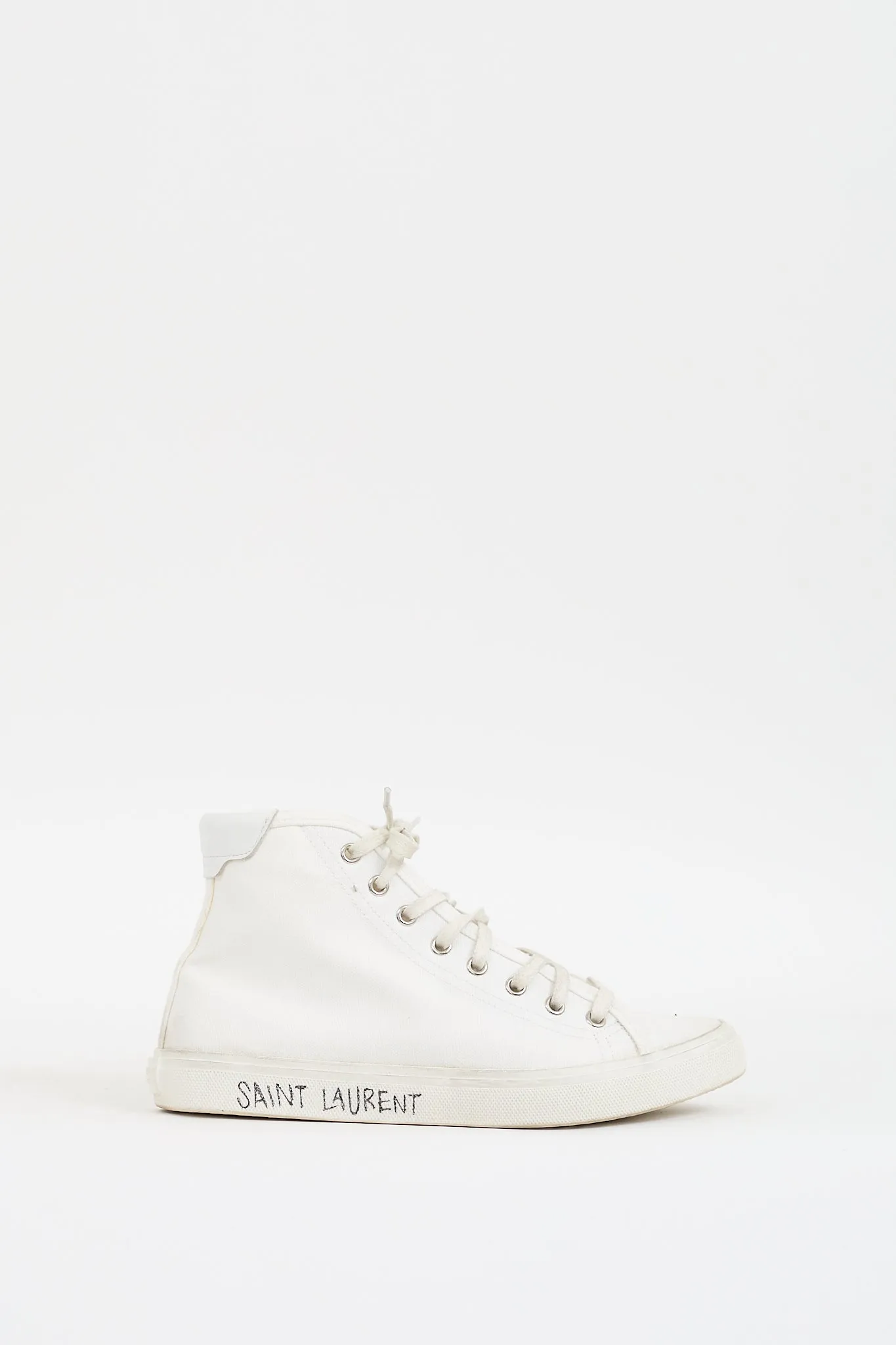 White Canvas Malibu High Top Sneaker