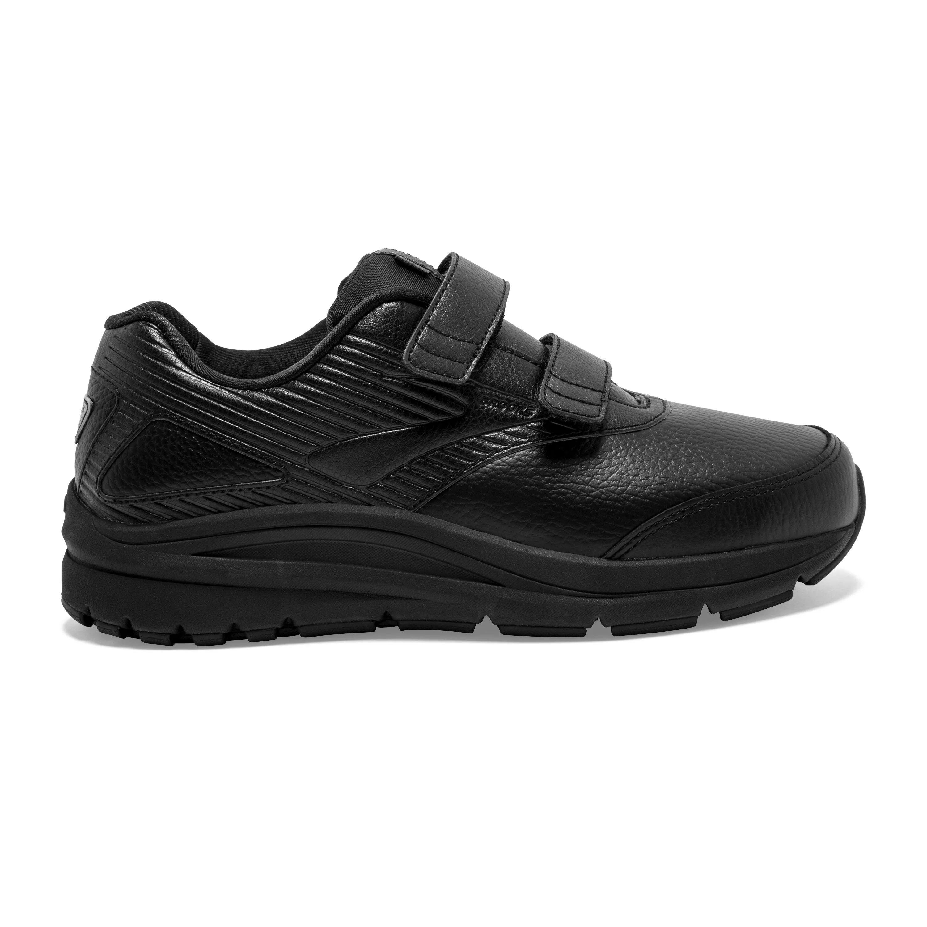 Women's Brooks Addiction Walker V-Strap 2 Color: Black/ Black  (EXTRA WIDE WIDTH)